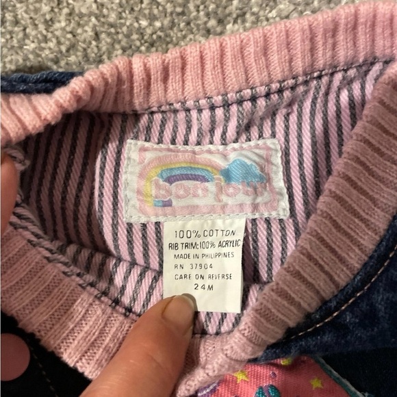 Vintage Bon Jour kids denim romper size 24 months - Picture 3 of 8